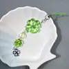 Cadena para Teléfono de Trébol de la Suerte Correa Colgante de Campanilla de Viento con Cuentas Llavero con Colgante de Cámara CCD Encanto Versátil para Bolso Regalo Pequeño