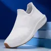Zapatos Deportivos Casuales de Malla Flyknit para Hombre Tallas Grandes Transfronterizos Zapatos tipo Mocasín Calcetín Perezoso Zapatos Ligeros para Correr de Pareja Mujer