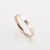 2023 comercio exterior comercio electrónico más vendido liso multicolor titanio acero oro rosa anillo simple para mujer estudiante pareja joyería