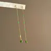 Pendientes de Tachuela de Moda con Borla de Circonita Cúbica Aguja de Plata Lujo Ligero Sensación de Gama Alta Moda Exquisito Sentido del Diseño de Pendientes Accesorios de Pendientes de Personalidad de Nicho