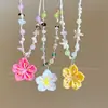 Collar de cuentas florales dulce y colorido inspirado en la dopamina para mujer, perfecto para la primavera, creando un look soñador y etéreo, una cadena para la clavícula única y elegante