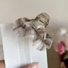 Pinza para el Cabello de Malla Estilo Bosque con Lazo Sencillo para Mujer, Pinza de Garra para el Cabello Semi-Recogido para la Parte Trasera de la Cabeza, Pinza Elegante, Pinza de Tiburón de Gama Alta