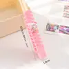 Peine de pelo portátil lindo de dibujos animados para uso doméstico, peine de espina de pescado para niñas, peine especial para trenzar con cola puntiaguda pequeña para niños y bebés