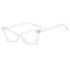 Gafas lisas personalizadas con forma cóncava para hombre y mujer, marco de gafas divertido para exportación, nuevo estilo ojo de gato, gafas con filtro de luz azul, venta al por mayor