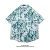 Camisa Hawaiana de Manga Corta Camisa de Manga Corta para Hombre Verano Nuevo Playa Camisa Floral Ropa de Pareja Camisa Holgada