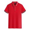 Camisa polo publicitaria de cultura de solapa de alta gama, camisa de manga corta, ropa de trabajo personalizada, camiseta, logotipo personalizado bordado