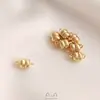 Ouro 14K Preenchido Cor Duradoura 6mm Plano Hambúrguer Fivela Magnética Forte Pulseira DIY Feita à Mão Colar Joias Acabamento Acessórios de Fivela Magnética