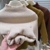 [en stock] Suéter de cuello alto para niña Joker Otoño Nuevo Estilo Coreano Bebé Niña Botón Ajustado Tejido Ropa Infantil