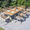 Mesas e Cadeiras de Exterior para Pátio, Jardim de Villa, Varanda ao Ar Livre, Cadeiras de Rattan à Prova d'Água e Resistentes ao Sol, Conjunto de Mesa e Cadeiras de Lazer de Exterior Moderno