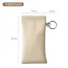 Bolsa Portátil para Guardar Gafas con Cierre Automático, Estuche Colgante para Gafas, Anillo Colgante de Cuero para Gafas de Sol, Caja de Almacenamiento con Apertura Elástica
