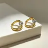 Nuevos aretes irregulares transfronterizos para mujer, tachuelas elegantes estilo ins coreano, modernos, de lujo ligero, aretes de alta gama al por mayor