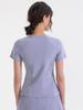Transfronterizo Nuevo Deportivo Manga Corta para Mujer Secado Rápido Cuello Redondo Ropa para Correr Entrenamiento Fitness Transpirable Ropa de Yoga Camiseta de Verano Verano
