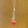 Lanyard 3D de Maçã Estrela Fofo e Divertido, Corrente de Celular Chaveiro Decoração, Adorável Sino de Vento de Frutas Pingente de Bolsa