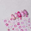 Pegatinas para uñas Tomoni finas y resistentes, populares y bonitas, fábrica de pegatinas para uñas, venta al por mayor, oso rosa japonés 3160