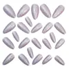 Brillo Plateado Moda Estilo Ins Europeo y Americano Uñas Redondas Almendra Simples y Elegantes Uñas Desmontables Portátiles