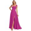 Vestido de Noche Nuevo de Verano y Otoño 2026 para Mujer de Amazon Transfronterizo, Elegante Vestido Largo con Tirante Ajustable, Vestido de Banquete