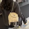 Mochila pequeña portátil con cadena rómbica informal de estilo coreano para mujer, recién llegada, bolso bandolera de estilo elegante, bolso de viaje moderno, 2024