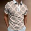Transfronterizo 2023 Europa y Estados Unidos primavera y verano deseo Amazon nuevo polo para hombre con cremallera estampada para hombre
