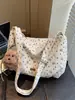 Bolsa de Dumpling de Veludo de Grande Capacidade Outono e Inverno Estilo Coreano Simples Casual Versátil Bolsa de Ombro Bolsa Transversal para Estudantes para Meninas