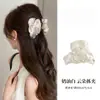 Pinza para el pelo estilo coreano con pliegues para la parte trasera de la cabeza para el uso diario en el trayecto al trabajo, realza la elegancia, pinza de tiburón pequeña para coleta alta, pinza para el pelo para peinado semi-recogido