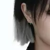 Pendientes de Vía Láctea Diseño Único de Nicho Pendientes de Circonita de Alta Gama Pendientes de Estrella de Cuatro Puntas Pendientes