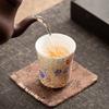 Taza de té de plata cloisonné de corte, color esmaltado, Master Cup, taza de té especial personal, taza individual, juego de té de cerámica para el hogar