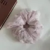 Elástico de Cabelo de Pérola em Malha, Estilo Suave de Alta Qualidade, Design de Corda de Cabelo Elegante e Simples, Acessório de Cabelo de Camada Dupla