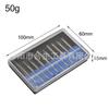 10 agujas de afilar de diamante en caja, cabezal de afilar de jade para decoración de uñas, varilla de afilar soldada, mini taladro eléctrico, herramientas de grabado