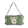 Bolsa de Nylon Bordada Pesada com Formato de Rosca para Levar na Mão para Mulheres Bolsa Transversal Casual Japonesa para Passeio e Trabalho Bolsa de Ombro Versátil