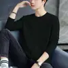 Fábrica Original Manga Longa Masculina Fina Slim Roupas de Exterior Roupas da Moda Camisetas Básicas de Verão Masculinas Tops de Cor Sólida