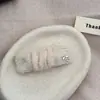 Pinza para el pelo de hilo plisado, pinza de pelo de punto para otoño e invierno, pinza para el flequillo, accesorio para el pelo para mujer, estilo coreano exquisito de alta gama