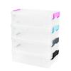 Caja de almacenamiento transparente cuadrada multifuncional, caja de plástico a prueba de polvo para escritorio, para guardar suministros de arte, caligrafía y pinceles.