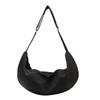 Bolsa de Lona para Mulheres, Grande Capacidade, Novo Design de Nicho Outono e Inverno 2026, Bolsa de Ombro Único Transversal, Bolsa de Tecido para Mulheres, Bolsa Dumpling