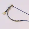 Pulsera de Media Cuenta y Media Cuerda Tejida a Mano, Nueva Tendencia Nacional Cuerda de Mano Semi-Terminada, Pulsera Original Pulsera de Cuentas DIY