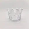 Estilo Ins Creativo Portavelas de Aromaterapia de Vidrio Portavelas de Corona Grande Caja de Almacenamiento de Joyería Cenizero Decoración de Escritorio