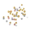 Cuentas sueltas chapadas en oro de 18 quilates que conservan el color, cuentas chapadas en oro, pulsera con cuentas espaciadoras, cuentas de plata, accesorios para ensartar pulseras DIY hechas a mano, materiales para ensartar cuentas