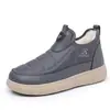 Zapatos de Algodón Cálidos de Terciopelo Grueso Estilo Antiguo de Pekín Antideslizantes Casuales Tipo Papá Suela Suave Cómodos Slip-on de Algodón para Hombre