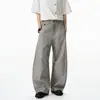 Pantalones de Raya Estilo Old Money Hombres Mujeres Primavera Otoño Retro Caída Casual Pierna de Tijera Holgados Traje de Oficina Pantalones Largos
