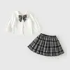 Conjunto Estilo Academia para Niñas 2026 Otoño Nuevas Llegadas Chaleco de Lana Falda de Princesa Ropa de Otoño para Bebé Ropa Infantil
