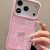 Cuero Coreano con Patrón de Cordero Adecuado para Funda de Teléfono Móvil Apple 17Promax iPhone Conejo Miffy 13 Bolso de Hombro 14 Nuevo Estilo 15