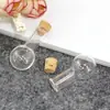 Garrafa de Vidro com Rolha Transparente Garrafa dos Desejos Pequena Mini Garrafa de Vidro DIY Capa de Vidro Feita à Mão Pingente para Celular