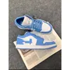 Putian Jordan 1 Tênis de Basquete Masculino AJ1 Cano Baixo Tênis de Skate Feminino Tênis Esportivo Obsidian Azul Carolina Azul-Branco Tendência