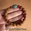 Pulseras de Hueso de Vaca Natural de Xizang para Hombres y Mujeres, Venta al por Mayor de Hueso de Yak Vintage Estilo Étnico Joyería Retro, Cuentas de Barril de Hueso