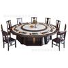 Mesa de jantar de hotel, mesa giratória elétrica, novo estilo chinês, mesa de pedra embutida, moderna, restaurante, sala de estar, mesa redonda doméstica