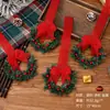 Cinta de lazo Amazon transfronteriza anillo colgante de armario decoración del hogar corona de Navidad colgante de puerta decoración de ventana corona