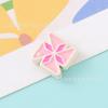 Cuentas perforadas con aceite de gota de pintura de aleación, flor de molino de viento, bricolaje, cadena para teléfono móvil, llavero, collar, accesorios de joyería