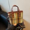 All-Match Xadrez Outono e Inverno Bolsa Nova Moda 2024 Popular Bolsa de Ombro Vintage Xadrez Bolsa Crossbody Bolsa Feminina