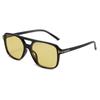 Óculos de Sol Retrô Modernos em Formato T com Lentes Duplas, Fashionáveis Europeus e Americanos de Alta Qualidade Versáteis Formato Côncavo para Fotografia de Rua Férias