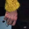 Anillo Raf Simons Otoño/Invierno R Standard Corazón de Melocotón Diseño de Nicho Europeo y Americano Anillo de Grasa de Leche Anillo de Pareja