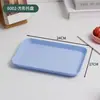 Bandeja de Paja de Trigo Estilo Nórdico Ins Bandeja Rectangular de Plástico para Uso Doméstico Taza para Empanadillas Taza de Té Plato Plato de Frutas